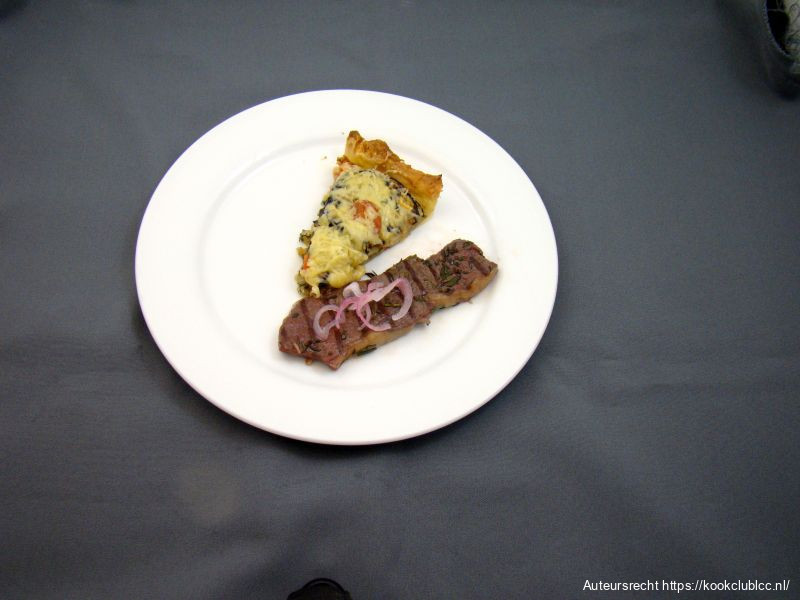 Provençaalse Groententaart en Entrecote.